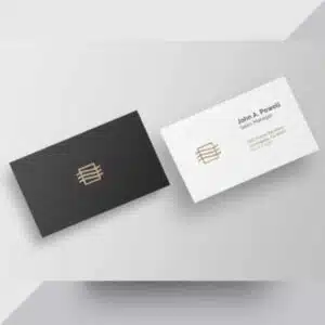 Carte d'affaire laminée